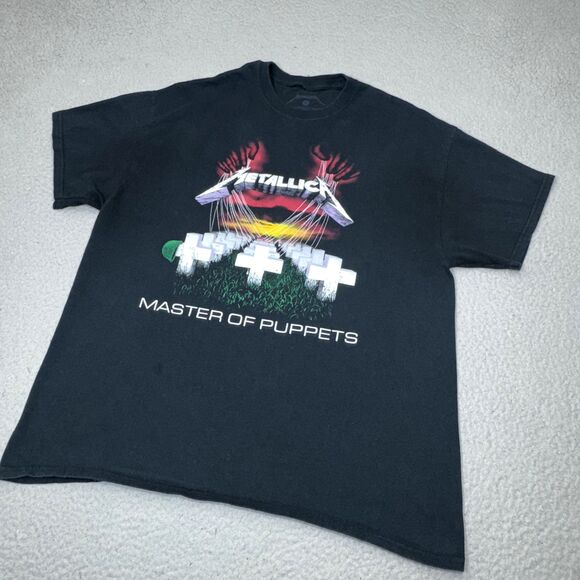 Metallica Shirt Men Extra Large Black Master Puppets Rock Band Hard Heavy Metal - Picture 3 of 16